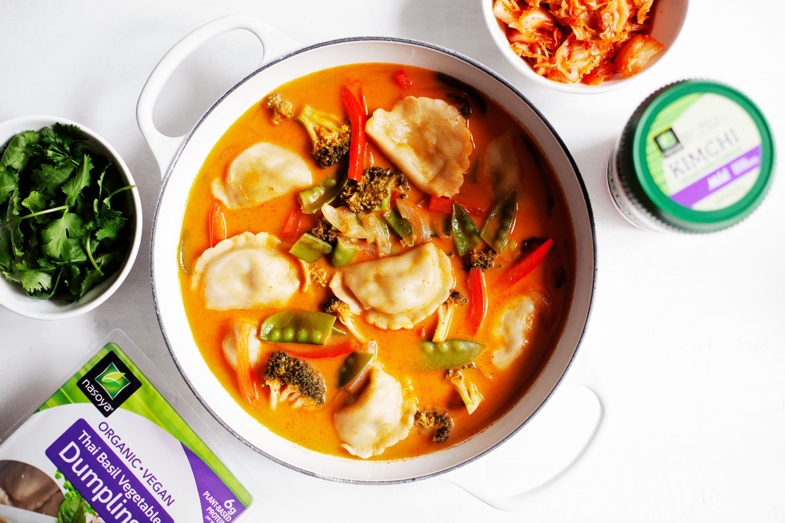 Thai Red Curry Dumpling Soup With Kimchi - Nasoya