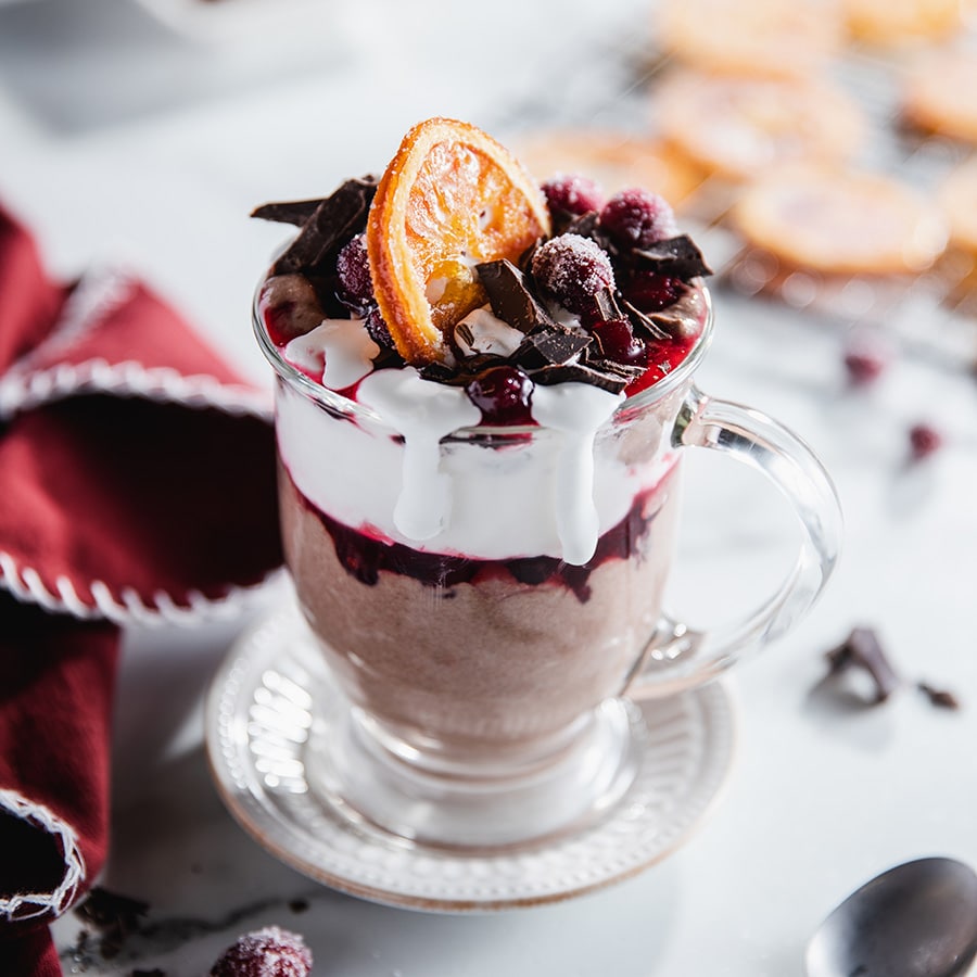 Chocolate Hazelnut Mousse Parfait - Nasoya